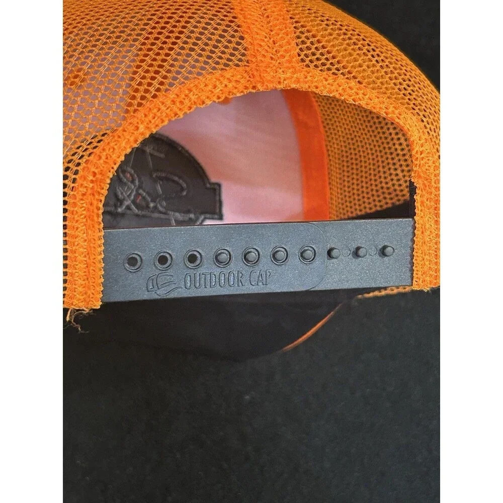 S & S Cycle Proven Performance Blaze Orange Snapback  Adjust Trucker Hat/Cap